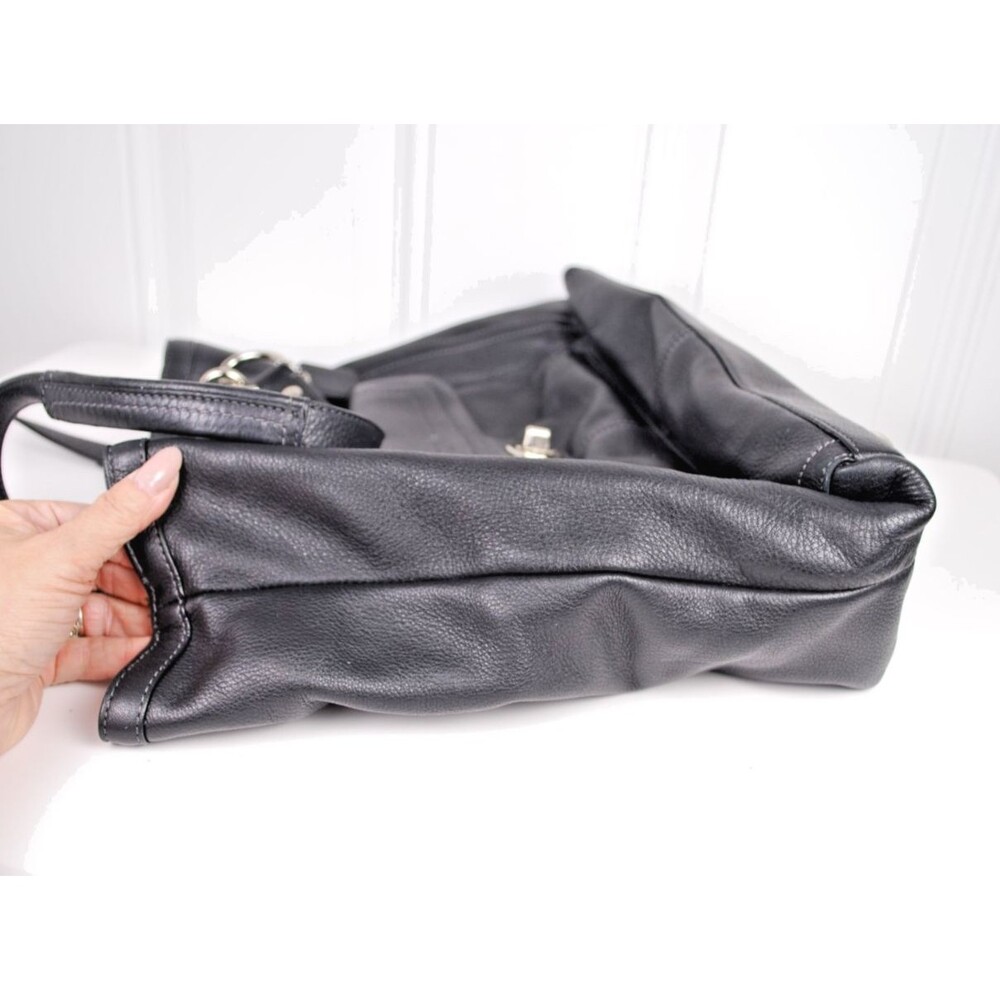 COACH F19264 Tote Large Black Leather Penelope Y2K Shoulder Bag Purse EUC - Picture 9 of 10